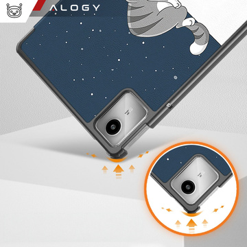Etui do Lenovo Tab K11 / K11E 11” M11 10.95" TB330FU / TB330XU / TB331FC obudowa na tablet Case Alogy Book Cover Sleeping Cat + Szkło + Rysik