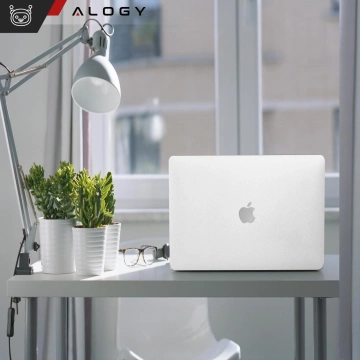 Etui ochronne do Apple Macbook Air 15 M2/M3/M4 2023/2024/2025 Alogy AirGuard™ Elastyczna obudowa Matowa Przezroczysta Biel