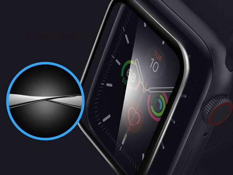 Spigen ProFlex Ex Fit x2 Hybridglas für Apple Watch 4/5/6 / SE 44mm Schwarz