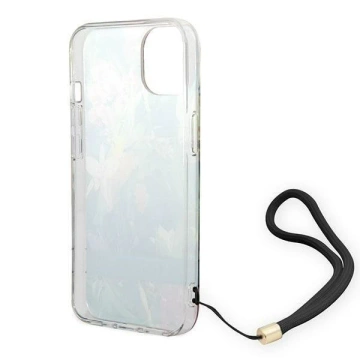 Etui Guess GUOHCP14MHFLSB für Apple iPhone 14 Plus 6,7" Niebieski/Blue Hardcase Flower Strap