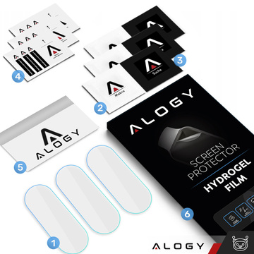 3x Alogy Hydrogel Hydrogel-Schutzfolie für [Marke] [Modell] Smartwatch