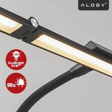 Alogy DeskPro™ LED-Schreibtischlampe mit faltbarem Design, einstellbarer Helligkeit und Vollspektrumlicht, inklusive Tischhalterung und Augenschutz