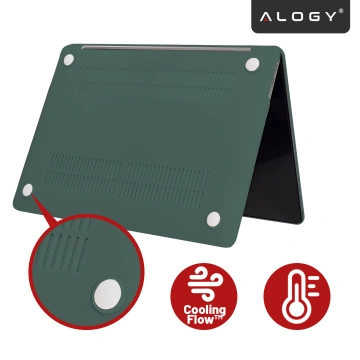 Etui do Apple MacBook Air 13 / 13.3" 2018–2021 (M1 A2337/A2179/A1932) – elastyczna, matowa obudowa ochronna, lekka i odporna – Alogy AirGuard™ Zielony
