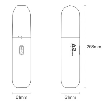 Bezprzewodowy odkurzacz samochodowy bezworkowy 80W Baseus A2 Pro 6000Pa HEPA USB-C czarny