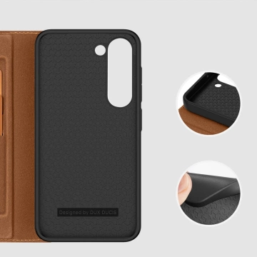 Dux Ducis Skin X2 Schutzhülle für Samsung Galaxy S23 Flip Case Wallet Stand Braun