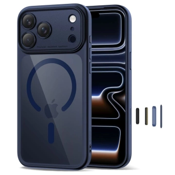 Etui Ochronne do iPhone 17 Pro Max Tech-Protect MagPeak MagSafe CC Deep Blue/Clear