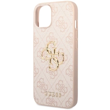 Guess GUHCP15S4GMGPI Hülle für iPhone 15 6,1" rosa/rosa Hardcase 4G Big Metal Logo