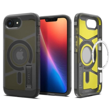 Etui do iPhone 16e Spigen Tough Armor Mag MagSafe Frost Black