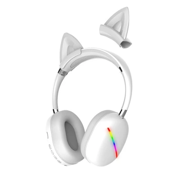Słuchawki nauszne Bluetooth Somostel Kids białe SMS-CJ17 LED RGB