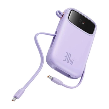 Baseus QPow 2 Powerbank 10000 mAh 30 W 2xUSB-C Lila