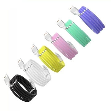 Denmen D11T USB Typ-C Kabel 2,4A Schwarz 1m Magnetisch