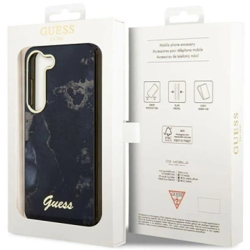 Etui Guess GUHCS23MHTMRSK do Samsung Galaxy S23+ Plus S916 czarny/black hardcase Golden Marble Collection