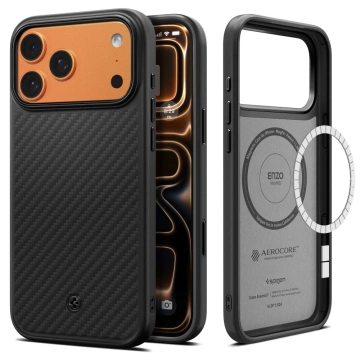 Etui do iPhone 17 Pro Max Spigen Enzo Aramid ”T” Mag MagSafe Black