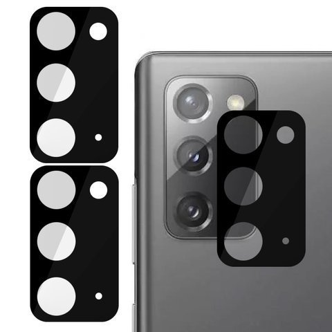 Szkło hartowane x2 na tył obiektyw 3D do Samsung Galaxy Note 20 czarne