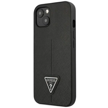 Etui Guess GUHCP14MPSATLK für Apple iPhone 14 Plus 6,7" Czarny/Black Hardcase SaffianoTriangle Logo