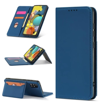 Magnetkartenetui für Xiaomi Redmi Note 11 Pro Pouch Card Wallet Kartenhalter Blau