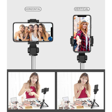 Kijek Uchwyt Selfie Stick Tripod Bluetooth bezprzewodowy L01S Wireless Black