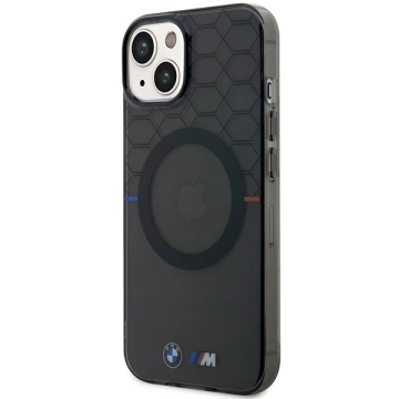 BMW Case BMHMP14SHGPK für iPhone 14 6.1" grau/grau Muster MagSafe