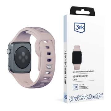 Pasek do smartwatcha 3mk Silicone Watch Strap do Apple Watch 42/44/45/49 mm Latte