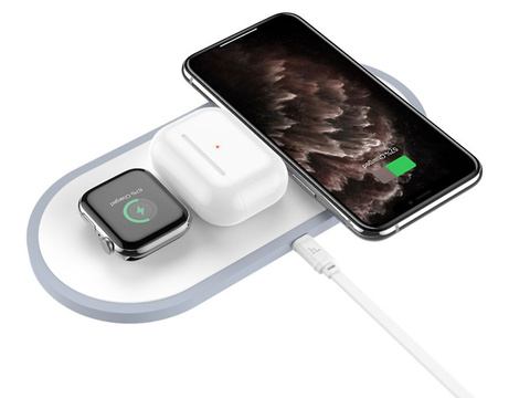 3in1 HOCO CW24 3IN1 Induktionsladegerät für iPhone / AirPods / Watch White