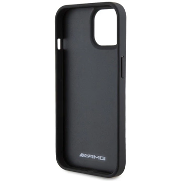 Etui do iPhone 15 Plus Mercedes AMG Leather Debossed Lines czarne