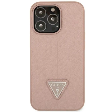 Etui Guess GUHCP14XPSATLP do Apple iPhone 14 Pro Max 6,7" różowy/pink hardcase SaffianoTriangle Logo