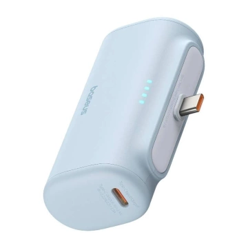 Baseus Compact Powerbank 5000 mAh 20 W USB-C Mini Schnellladung Blau