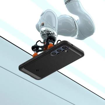 Etui für Samsung Galaxy S25 Mattschwarz Spigen Rugged Armor Mag MagSafe