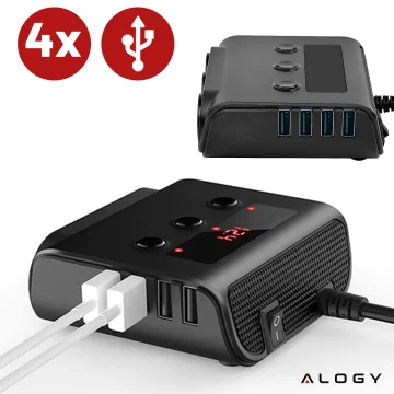 Rozdzielacz adapter samochodowy Alogy HUB do zapalniczki 12V-24V 