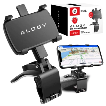 Uchwyt samochodowy do auta Alogy na telefon max 7.2 cali na lusterko kokpit osłonę czarny