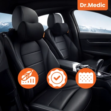 Poduszka do Samochodu pod Głowę Kark Szyję DR.MEDIC ComfortSupport™ Ergonomiczna poduszka na fotel zagłówek krzesło do auta dla kierowcy pasażera