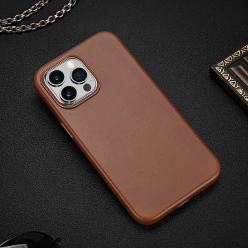 Etui Dux Ducis Naples do iPhone 14 Pro Max magnetyczny skórzany pokrowiec MagSafe brązowe