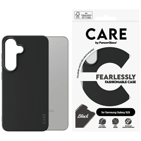 Etui CARE do Samsung Galaxy S25 by PanzerGlass Fashion Black Plecki