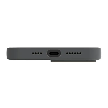 UNIQ Lino Hue Handyhülle für Apple iPhone 14 Pro 6.1" Magclick Charging grau/anthrazit