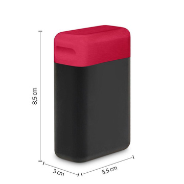 Metalowe etui ochronne box na kluczyk z blokadą sygnału Black/Red