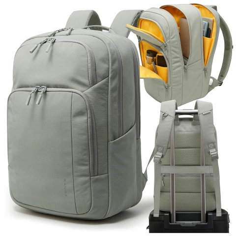 Plecak wodoodporny Bange 23L na laptopa 16.4" – pojemny i wygodny, odporny i oddychający, miejski i podróżny do pracy i samolotu, unisex – Szary