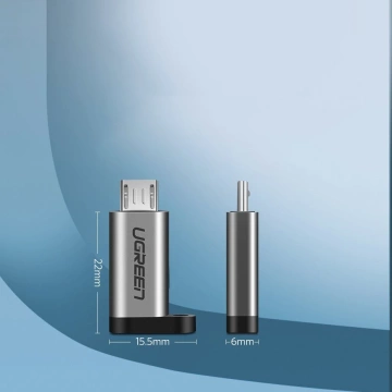 UGREEN Adapter von USB Type C auf Micro USB grau (50590)