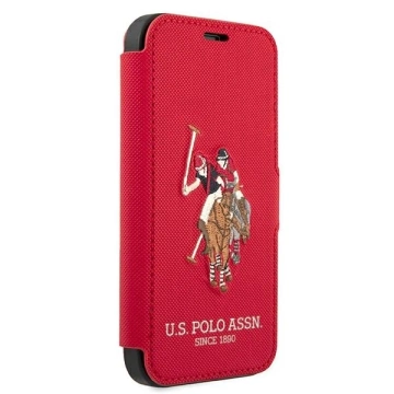 Etui na telefon US Polo Embroidery Collection book iPhone 12/12 Pro 6,1" czerwony/red
