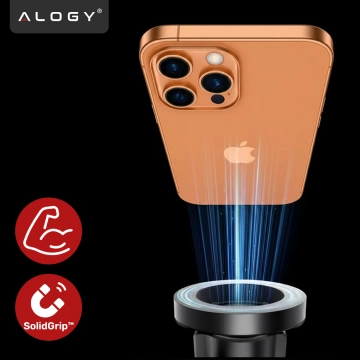 Auto-Lüftungshalterung – MagSafe Doppelhalterung für 2 Smartphones, robust und stabil, magnetisches Design – Alogy MagGrip™ Duo Schwarz