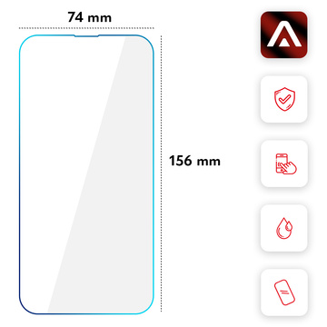Panzerglas 9H Alogy Displayschutz für Apple iPhone 14 Plus / 14 Pro Max