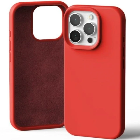 Etui Mercury Silicone do iPhone 16 Pro 6,3" Czerwony