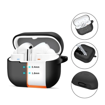 Silikon-Haken-Schutzhülle für Samsung Galaxy Buds 3 / 3 Pro Schwarz