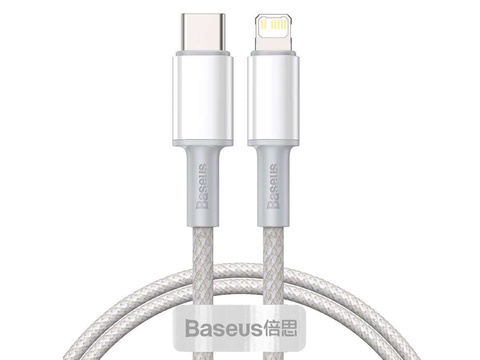 Kabel przewód Baseus USB-C Type C na Lightning PD 20W 1m White