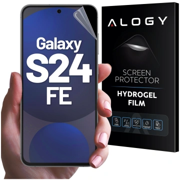 Folia hydrożelowa do Samsung Galaxy S24 FE – elastyczna ochrona ekranu, samoregeneracja, pełne dopasowanie i wysoka przejrzystość – Alogy Hydrogel Film™