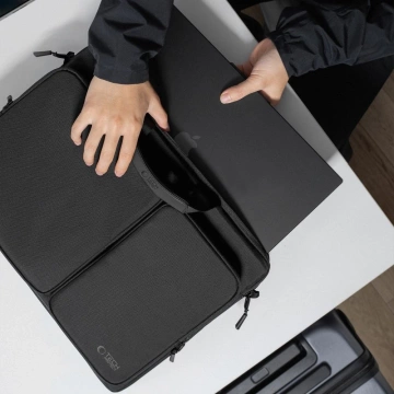 Torba Tech-Protect Defender Bag Laptop 17" Black z paskiem