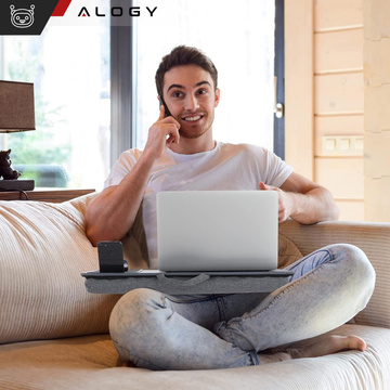 Laptop-Tischständer, Telefonhalter, Mauspad für Bett, tragbarer Alogy-Schreibtisch mit Kissen