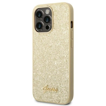 Etui Guess GUHCP14LHGGSHD für Apple iPhone 14 Pro 6,1" Złoty/Gold Hard Case Glitter Script