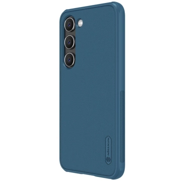 Nillkin Super Frosted Shield Pro Hülle für Samsung Galaxy S23 Armored Cover Phone Stand Blau