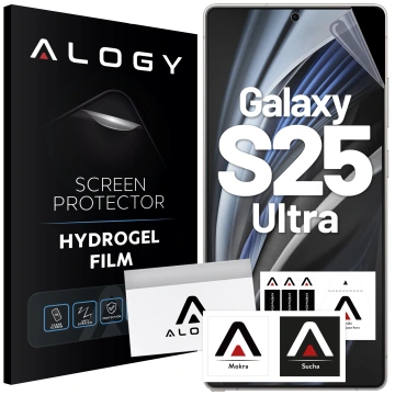 Hydrogel-Folie für Samsung Galaxy S25 Ultra – Flexibler Displayschutz, selbstheilend, passgenau und hochtransparent – ​​Alogy Hydrogel Film™