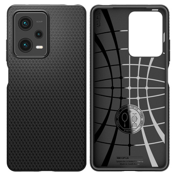 Etui na telefon Spigen Liquid Air obudowa ochronna do Xiaomi Redmi Note 12 Pro 5G / Poco X5 Pro 5G Matte Black + Szkło